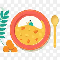 扁平化创意咖喱饭-空若网 扁平化创意咖喱饭-空若网