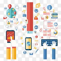 扁平化网络科技素材-空若网 扁平化网络科技素材-空若网