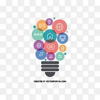 矢量创意灯泡-空若网 矢量创意灯泡-空若网