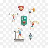 矢量扁平化运动素材-空若网 矢量扁平化运动素材-空若网