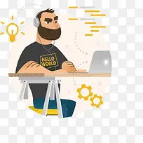 扁平化办公的人-空若网 扁平化办公的人-空若网