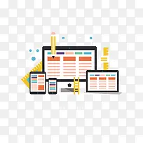 矢量扁平化电脑和手机-空若网 矢量扁平化电脑和手机-空若网