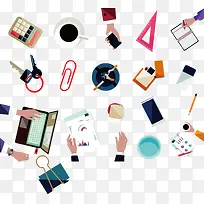 扁平化的商务办公工具PPT素材-空若网 扁平化的商务办公工具PPT素材-空若网