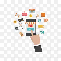 矢量扁平化网购素材-空若网 矢量扁平化网购素材-空若网