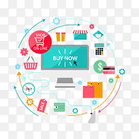 矢量扁平化网络素材-空若网 矢量扁平化网络素材-空若网