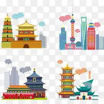 扁平化高楼建筑素材-空若网 扁平化高楼建筑素材-空若网