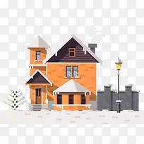 扁平化简介圣诞素材学房子免费下-空若网 扁平化简介圣诞素材学房子免费下-空若网