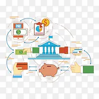 扁平化理财素材-空若网 扁平化理财素材-空若网