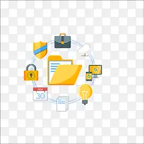 扁平化流程图标-空若网 扁平化流程图标-空若网