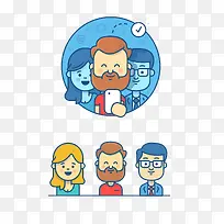 扁平化人物素材-空若网 扁平化人物素材-空若网