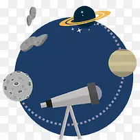 扁平化宇宙矢量素材-空若网 扁平化宇宙矢量素材-空若网