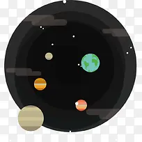 扁平化宇宙矢量素材-空若网 扁平化宇宙矢量素材-空若网