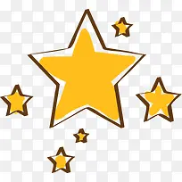 手绘五角星矢量素材-空若网 手绘五角星矢量素材-空若网