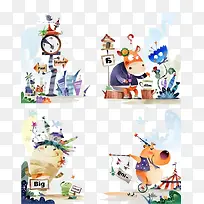 卡通插画素材-空若网 卡通插画素材-空若网