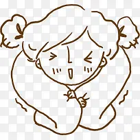 漫画卡通感冒少女素材-空若网 漫画卡通感冒少女素材-空若网