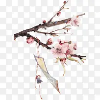 免抠透明干树枝桃花-空若网 免抠透明干树枝桃花-空若网