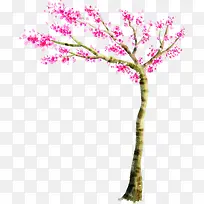 春天水彩粉色桃花-空若网 春天水彩粉色桃花-空若网