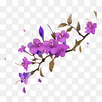 手绘桃花花枝树枝桃树枝-空若网 手绘桃花花枝树枝桃树枝-空若网