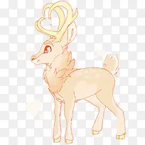 矢量黄色的卡通鹿-空若网 矢量黄色的卡通鹿-空若网