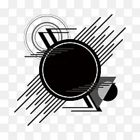 矢量黑色圆形几何-空若网 矢量黑色圆形几何-空若网