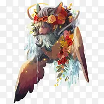 矢量水彩动物-空若网 矢量水彩动物-空若网