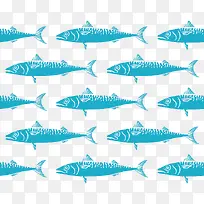 矢量蓝色鱼-空若网 矢量蓝色鱼-空若网