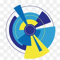 矢量蓝色科技圆形-空若网 矢量蓝色科技圆形-空若网