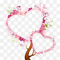 粉色心形树-空若网 粉色心形树-空若网