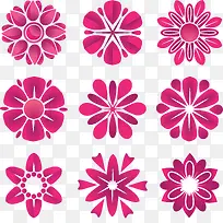 矢量红色装饰几何图案对称图标-空若网 矢量红色装饰几何图案对称图标-空若网