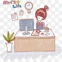 卡通手绘插画-空若网 卡通手绘插画-空若网