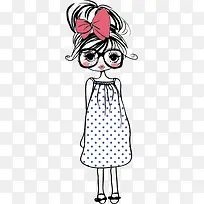 手绘卡通女孩-空若网 手绘卡通女孩-空若网