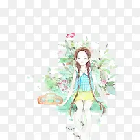 手绘少女-空若网 手绘少女-空若网