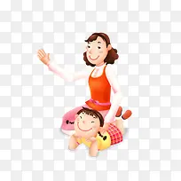 母女卡通图案-空若网 母女卡通图案-空若网