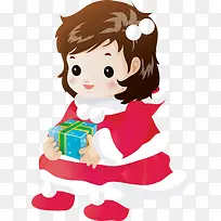 手绘可爱圣诞节女生-空若网 手绘可爱圣诞节女生-空若网