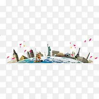 地球上的建筑背景图-空若网 地球上的建筑背景图-空若网