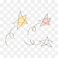 手绘五角星-空若网 手绘五角星-空若网