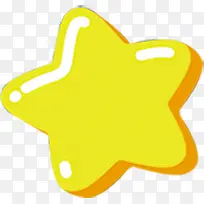 黄色卡通可爱五角星-空若网 黄色卡通可爱五角星-空若网