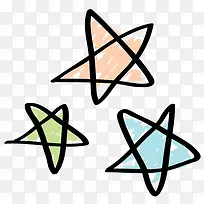 手绘五角星-空若网 手绘五角星-空若网