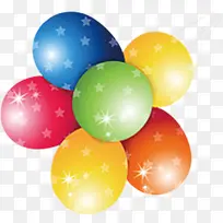 彩色卡通五角星气球-空若网 彩色卡通五角星气球-空若网