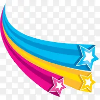 向下立体彩色五角星-空若网 向下立体彩色五角星-空若网