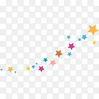多彩五角星漂浮装饰-空若网 多彩五角星漂浮装饰-空若网