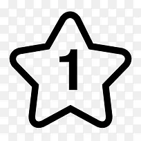 数字符号1五角星图标-空若网 数字符号1五角星图标-空若网