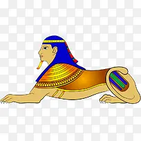 手绘古埃及狮身人面像-空若网 手绘古埃及狮身人面像-空若网