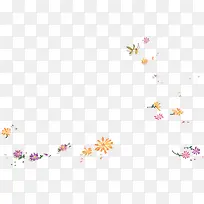 手绘碎花创意壁画-空若网 手绘碎花创意壁画-空若网