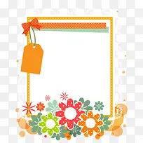 橙色花朵装饰边框-空若网 橙色花朵装饰边框-空若网