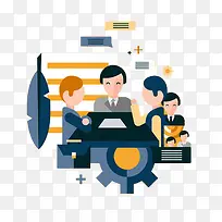 商务会议扁平化图案-空若网 商务会议扁平化图案-空若网