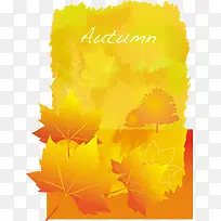 矢量黄色枫叶边框-空若网 矢量黄色枫叶边框-空若网