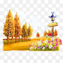 手绘秋天-空若网 手绘秋天-空若网