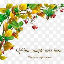 卡通手绘秋天落叶-空若网 卡通手绘秋天落叶-空若网