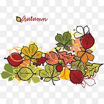 卡通手绘秋天落叶-空若网 卡通手绘秋天落叶-空若网